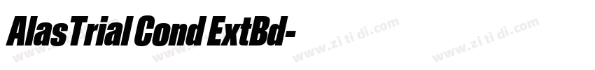 AlasTrial Cond ExtBd字体转换 AlasTrial Cond ExtBd字体转换
